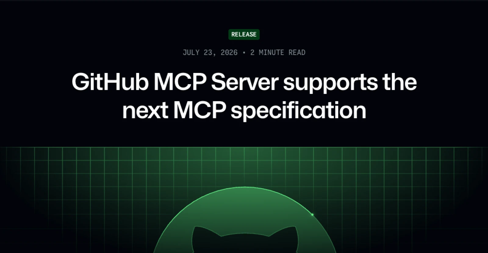 GitHub Changelog 中关于 MCP Server 支持无状态规范的说明